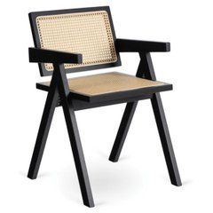 Ажурне крісло MADERA Mebel Elite чорне / бежеве жива фотографія