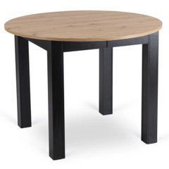 Стол раскладной MEBEL ELITE HARRY 102(142)х102 см Дуб артизан/Черный реальная фотография