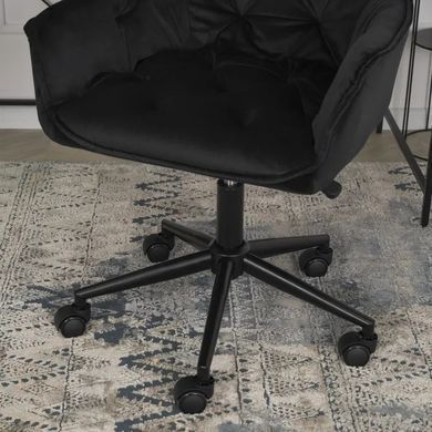 Компьютерное кресло MILAN 2 Velvet Mebel Elite Черный / Черный реальная фотография