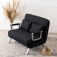 Кресло двухместное раскладное MEBEL ELITE BART 2 Черный