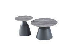 Комплект Журнальних Столиків HAGEN Bjorn 70x70 Italy grey Glossy жива фотографія