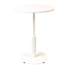 Стол Ibiza R light Lovko 60x60 Белый металл/белый реальная фотография
