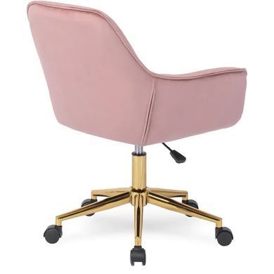 Комп'ютерне крісло MILAN Velvet Mebel Elite Рожевий / Золотий жива фотографія