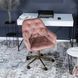 Комп'ютерне крісло MILAN Velvet Mebel Elite Рожевий / Золотий