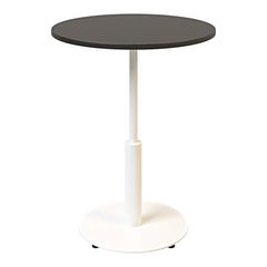 Стол Ibiza R light Lovko 60x60 Белый металл/черный реальная фотография