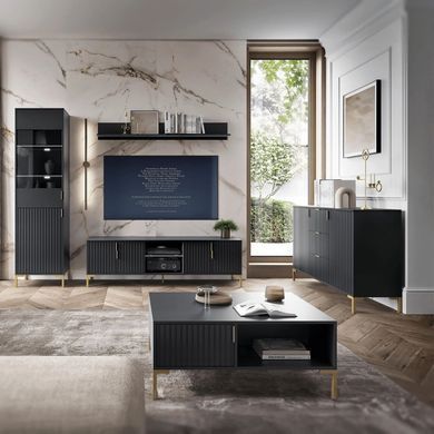 Комод MEBEL ELITE TORELLO 88 Чорний жива фотографія