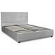 Кровать двуспальная бархатная MEBEL ELITE ANDRE Velvet 160x200 Светло Серый