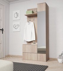 Передпокій з дзеркалом Perfect Home Грін / Green 3-дверний Дуб сонома жива фотографія