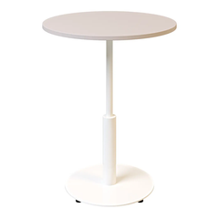 Стол Ibiza R light Lovko 60x60 Белый металл/кашемир реальная фотография