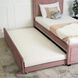 Кровать ELIF Velvet Mebel Elite 90x200 см с дополнительным спальным местом Розовый