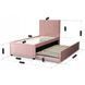 Кровать ELIF Velvet Mebel Elite 90x200 см с дополнительным спальным местом Розовый