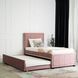 Кровать ELIF Velvet Mebel Elite 90x200 см с дополнительным спальным местом Розовый
