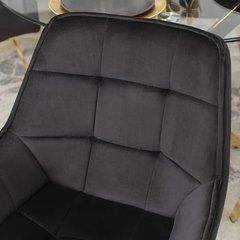 Стілецьповоротний MIA Velvet Mebel Elite Чорний жива фотографія