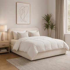 Ліжко з контейнером BRISTOL Mebel Elite 140x200 Кремове / букле жива фотографія