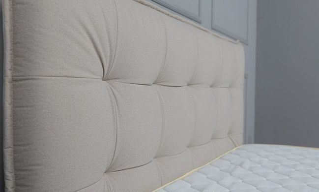 Кровать ТЕАНА&nbsp;Prestol 160x200 бежевое с подъемным механизмом (тк. Columbus 17) реальная фотография