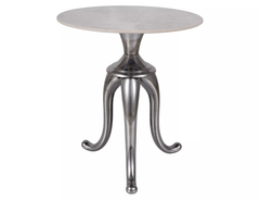 Журнальний столик SNAKE Signal 48х48 Білий/Срібний жива фотографія