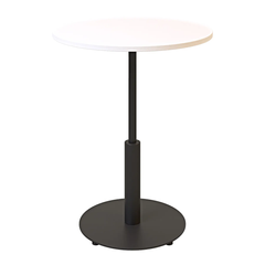 Стол Ibiza R light Lovko 70x70 Черный металл/белый реальная фотография