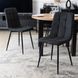 MEBEL ELITE Комплект HARRY стол 102-142 см дуб крафт/черный и 6 стульев PERU 2 черный